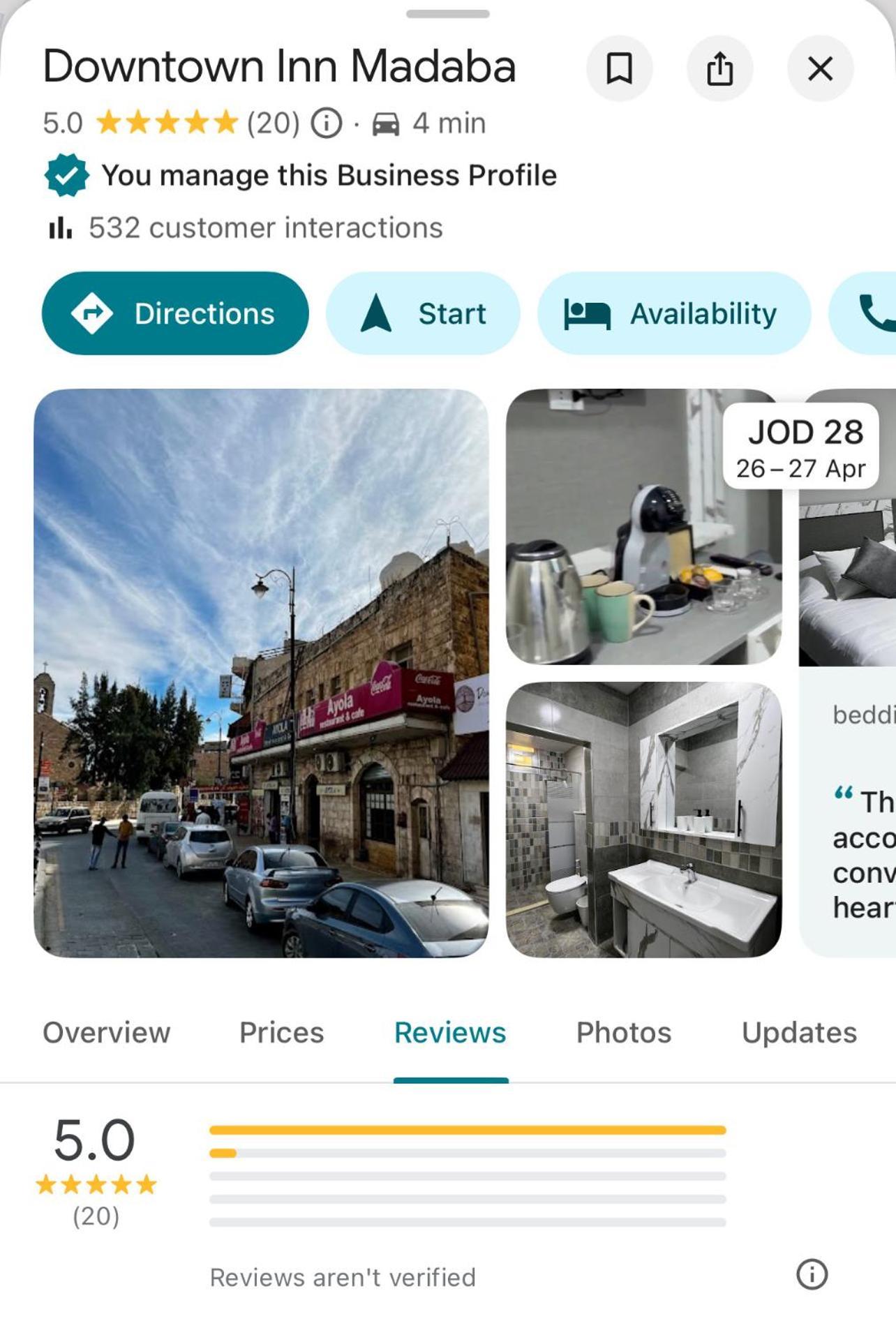 Downtown Inn Madaba Exterior photo